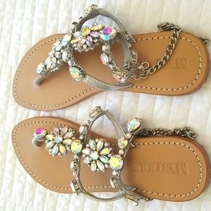 Beautiful jeweled Athens sandals by Mystique